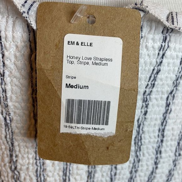 EM & ELLE BOUTIQUE STRIPED BANDEAU TOP NWT - Picture 6 of 12